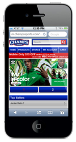 Champs Sports mobile